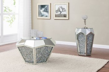 Noralie Coffee Table 88005 in Mirror by Acme [AMCT-88005 Noralie]