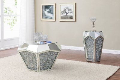 Noralie Coffee Table 88005 in Mirror by Acme