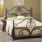 Antique Style Bed with Scroll Design