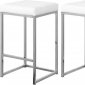 Nicola Counter Stool 905 Set of 2 White Faux Leather by Meridian