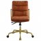 Dudley Office Chair 92498 in Rust Top Grain Leather by Acme