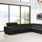 Lyon Sectional Sofa 911B in Black Full Leather by VIG