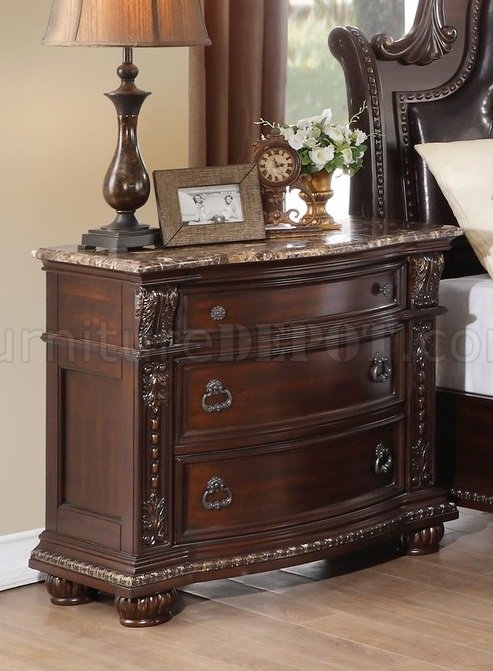 Homelegance Cavalier Dark Cherry Sleigh Bedroom Set