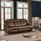 U0070 Motion Sofa in Chocolate Fabric by Global w/Options