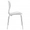 Oyster Set of 4 Dining Chairs OC17CL in Clear by LeisureMod