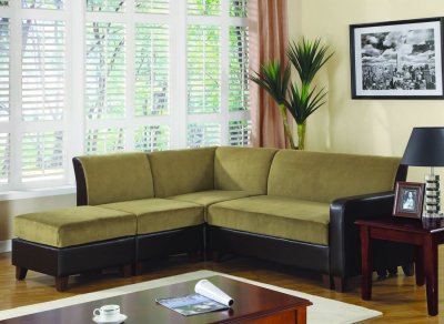 Two-Tone Contemporary Modular Stylish Sectional Sofa