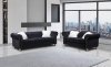 LCL-013 Sofa & Loveseat Set in Black Velvet