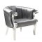 2 Pc Set of Accent Chairs 903384 in Grey Leatherette by Coaster