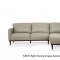 Tampa Sectional Sofa 54975 Airy Green Leather by Mi Piace