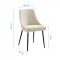 Viscount Dining Chair 3809 Set of 2 in Beige Fabric by Modway