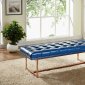 Galvin117 Navy Blue Bonded Leather Bench by Meridian