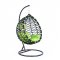 Wicker Hanging Egg Swing Chair ESC42G in Green by LeisureMod