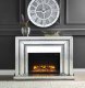 Noralie Electric Fireplace 90523 in Mirrored by Acme