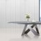 Zara Extendable Dining Table - Casabianca w/Light Gray Glass Top