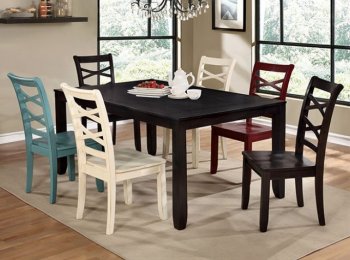 Giselle CM3528T 7Pc Dining Table Set in Espresso [FADS-CM3528T-Giselle]