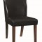 Louise 150392 Set 4 of Dining Chairs in Black Leatherette