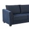 U9196 Sofa & Loveseat Set in Blue Chenille by Global w/Options