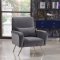 Clarissa Sofa 607 in Grey Velvet Fabric by Meridian w/Options