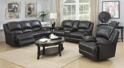 Murray Road Motion Sofa Set in Chocolate Leather