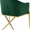 Xavier Dining Chair 763 Set of 2 Green Velvet Fabric by Meridian