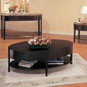 Casual Coffee Table 3Pc Set in Cappuccino by Coaster w/Options