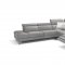 Denver Sectional Sofa in Fume Leather by ESF w/Recliner