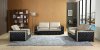 Kerry Sofa in Beige & Dark Brown Leather Gel w/Options