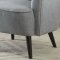 Leipsic Accent Chair CM-AC6181 2Pc Set in Gray Linen-Like