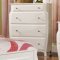 Sugar Youth Bedroom 4Pc Set CM7884IV in Ivory Leatherette