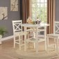 Tartys Counter Height Dining Set 3Pc 72545 in Cream by Acme