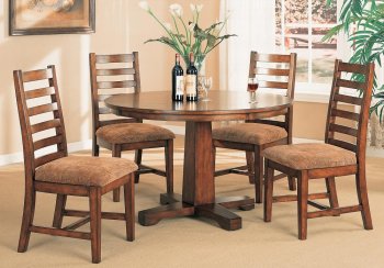 Distressed Walnut Dining Room Furniture W/Round Table [CRDS-40-100141]