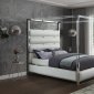 Encore Bed in White Faux Leather by Meridian w/Options