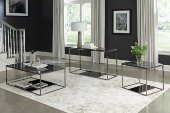 722698 3Pc Coffee & End Table Set in Black by Coaster w/Options [CRCT-722698]