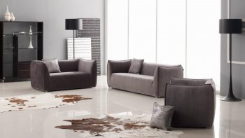 Light Brown Fabric Modern 3Pc Sofa, Loveseat & Chair Set [VGS-Beverly]