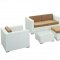 Malibu 5Pc Patio Sofa Set by Modway w/White Base & Options