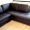 Modern Sectional Sofa with Tufted Leather Upholstery