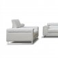 Vegas White Leather Loveseat by J&M Furniture