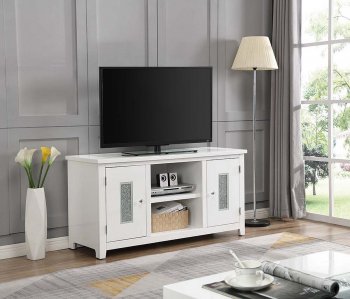 Elizaveta TV Stand DN00822 in White by Acme [AMTV-LV00822 Elizaveta]