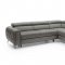 Camelia Sectional Sofa Grey Full Leather by ESF w/ Bed & Storage