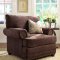 Elena 9729 Sofa by Homelegance in Chocolate Fabric w/Options