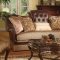 Valerie Traditional Sofa in Leather & Fabric w/Optional Items