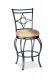 Glitter Brown Metal & Taupe Suede Seat Set of 2 Barstools