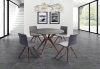 Redondo 5p Dining Set in Gray & Walnut by Whiteline Imports