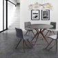 Redondo 5p Dining Set in Gray & Walnut by Whiteline Imports