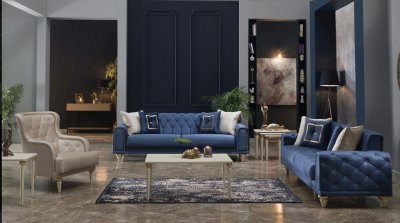 Mistral Duca Navy Sofa Bed by Bellona w/Options