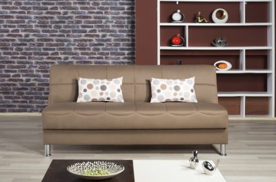 Eco Plus Sofa Bed in Brown Fabric by Casamode