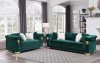 LCL-005 Sofa & Loveseat Set in Geen Velvet & Gold