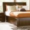 Light Cappuccino Finish Modern Platform Bed w/Optional Casegoods