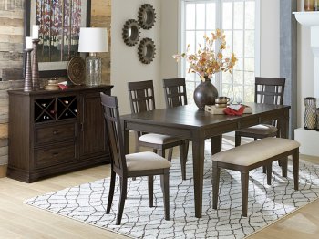 Makah 5Pc Dining Room Set 5496 in Dark Brown by Homelegance [HEDS-5496-78-Makah]