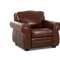 Chestnut Full Leather Classic Living Room w/Nail Head Trim Arms